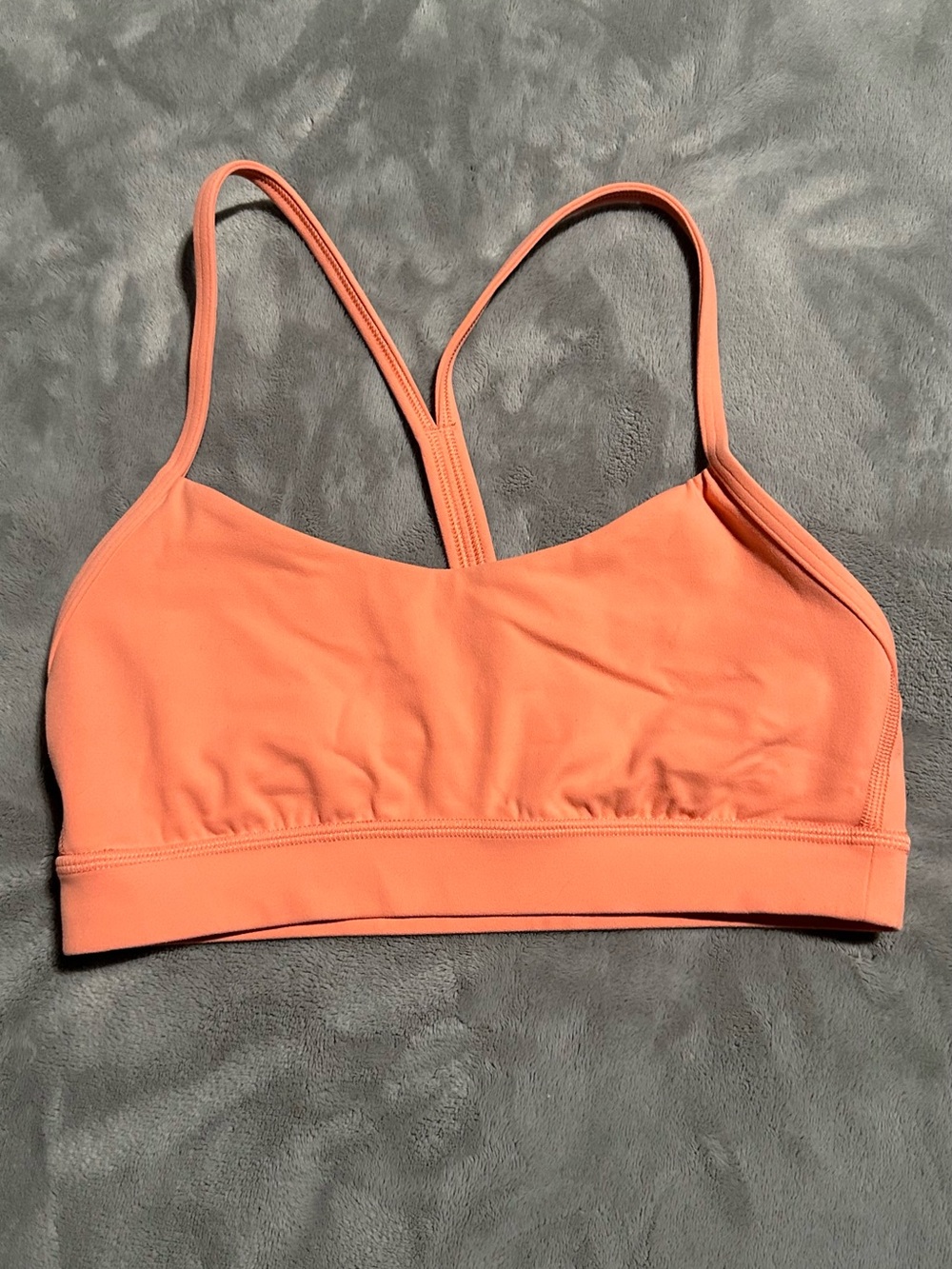 lululemon athletica Coral Peach Strappy Sports Bra